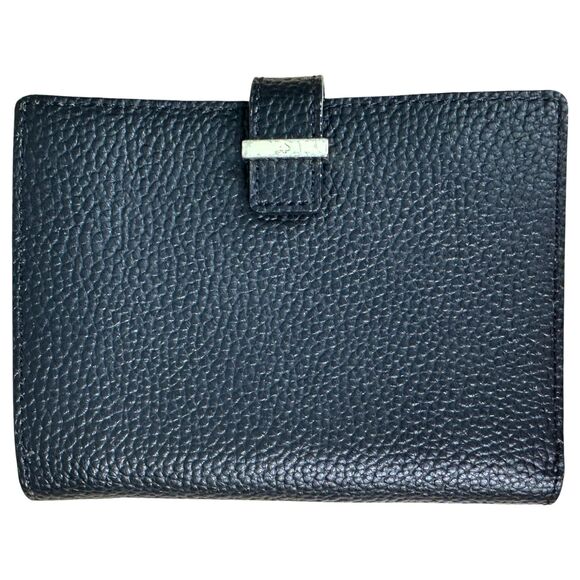 Kate Spade Black Pebbled Leather Bifold Oversized Wallet - Picture 1 of 4